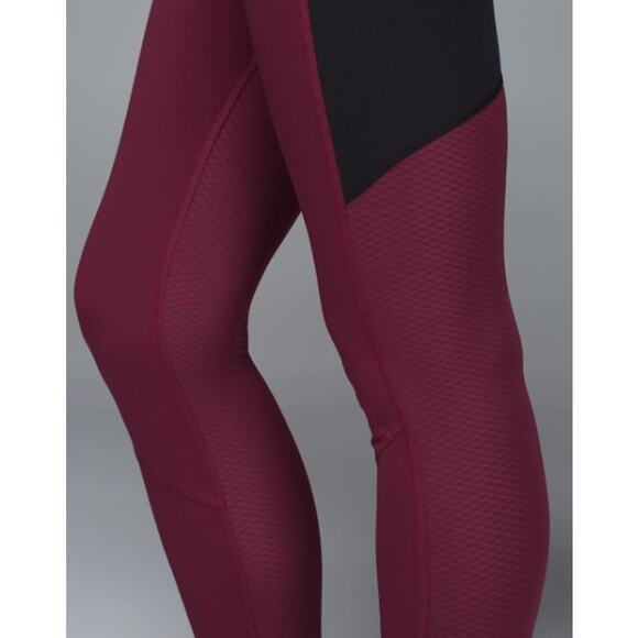 Lululemon athletica Size 6	All You Need Tight Black Jewelled Magenta Leggings - Picture 2 of 11